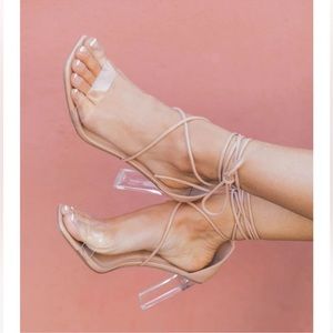 Pink Lily Chrishell Lucite Heels - never worn!